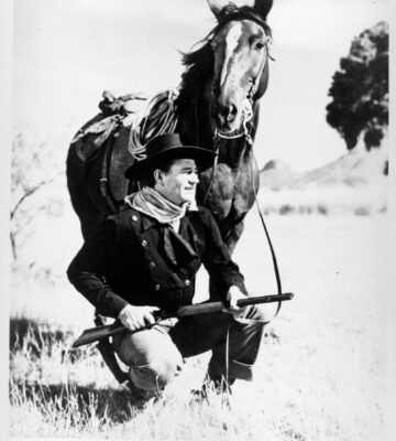 John Wayne with horse