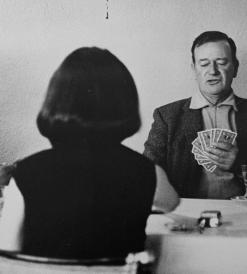 John Wayne playing cards