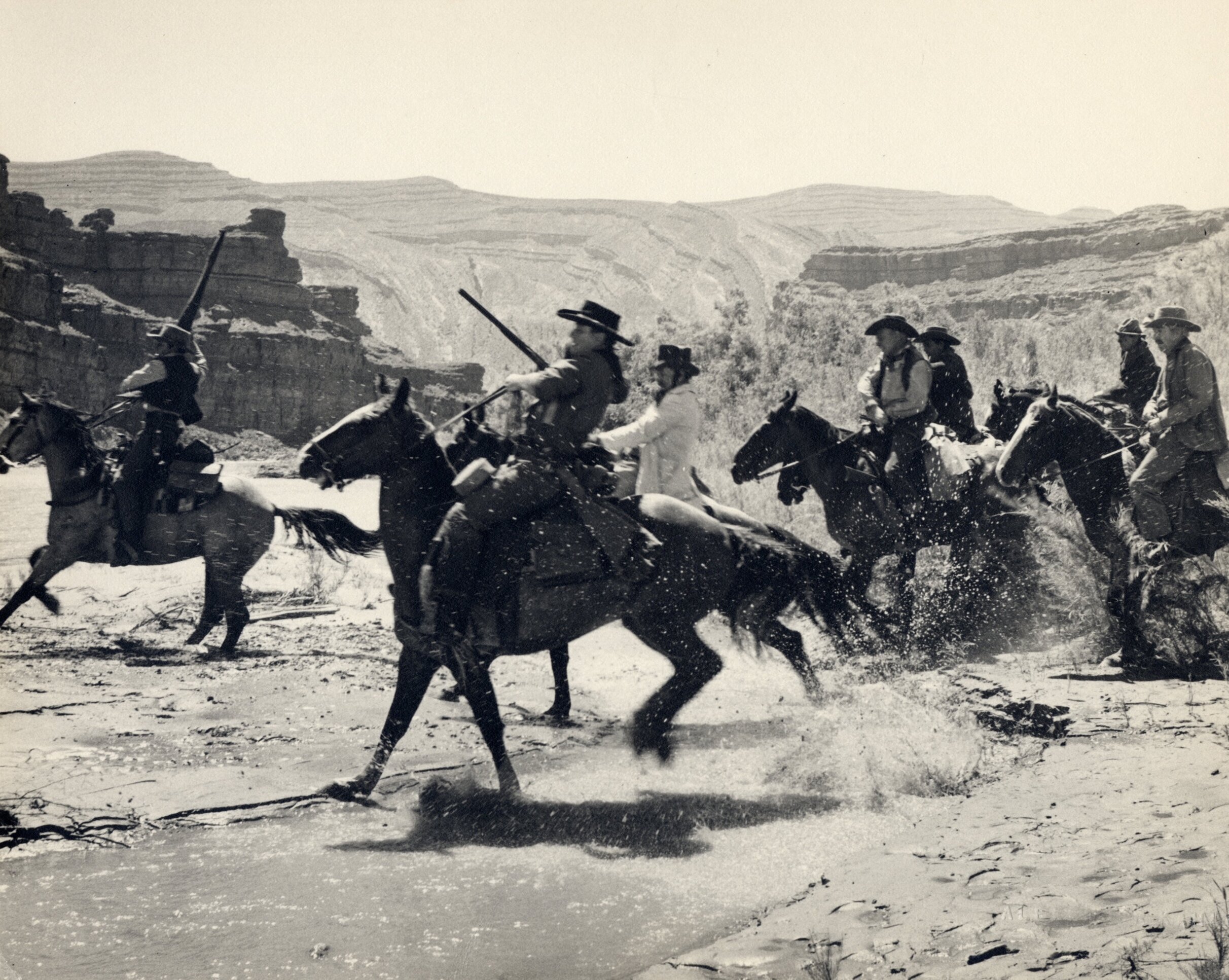 John Wayne on set of The Searchers in Monument Valley, c. 1956. Photo courtesy of JWE