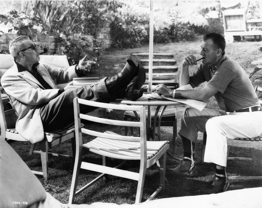 Ward Bond and John Wayne while filming The Wings of Eagles (195). Photo courtesy of MGM