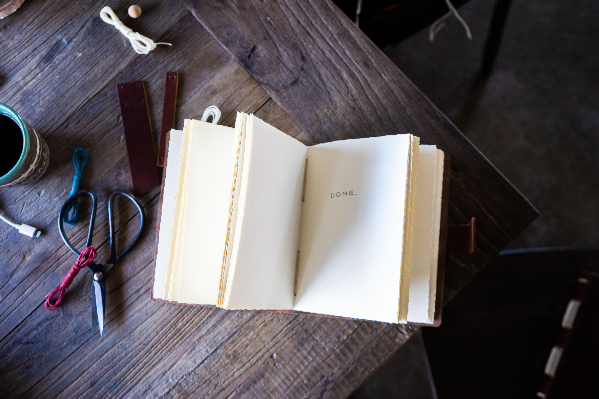 Family Leather Photo Album, Rustico