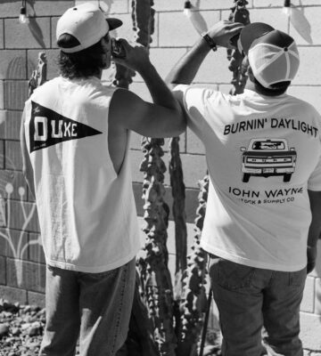 A toast to the start of Stagecoach 2026. John Wayne apparel helped carry the group through a hot weekend in the California desert.