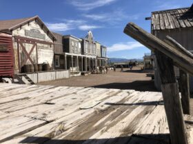 Main street at Eaves Movie Ranch near Santa Fe, used as Belle Fourche in John Wayne’s The Cowboys